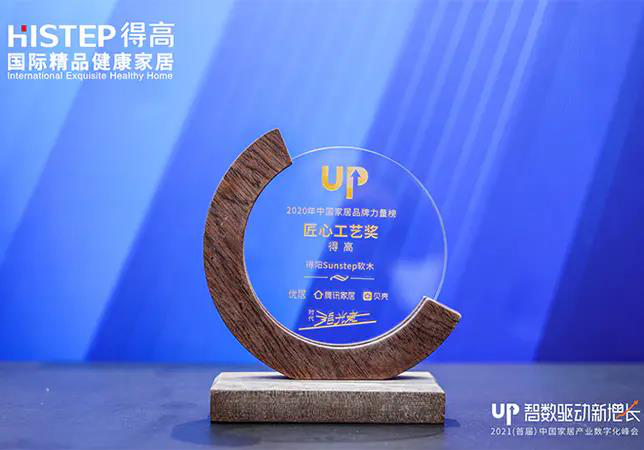 得高初心不改，匠心永存，榮譽(yù)加冕2020中國(guó)家居品牌“匠心工藝獎(jiǎng)” 圖片1