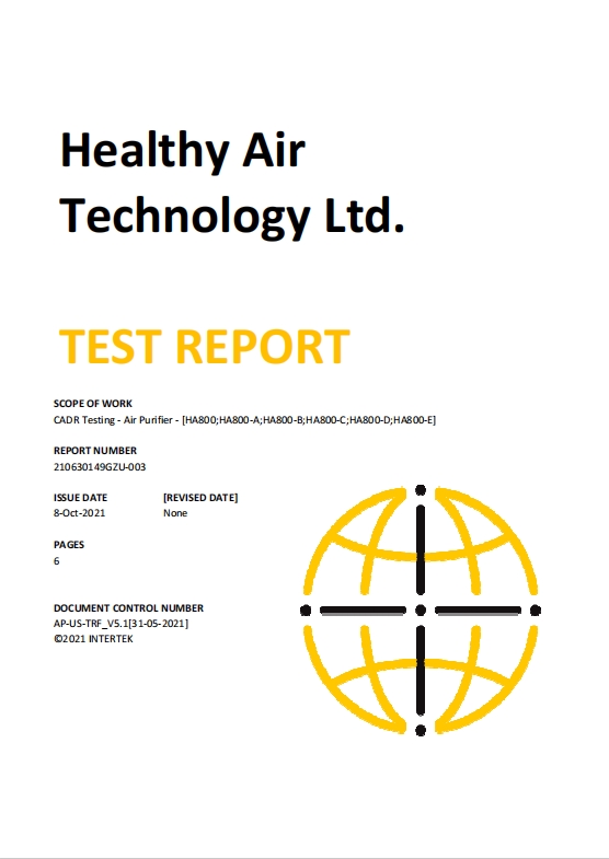 HA800CADR檢測(cè)報(bào)告